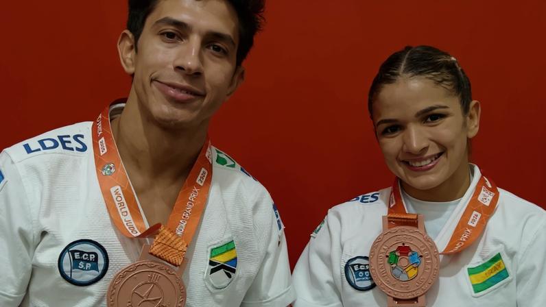 Ronald Lima e Larissa Pimenta são bronze no Grand Prix de Judô de Qingdao, em 26/06/2026