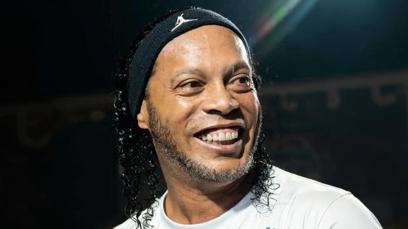 Ronaldinho Gaúcho durante "Desafio das Estrelas" de 2024
