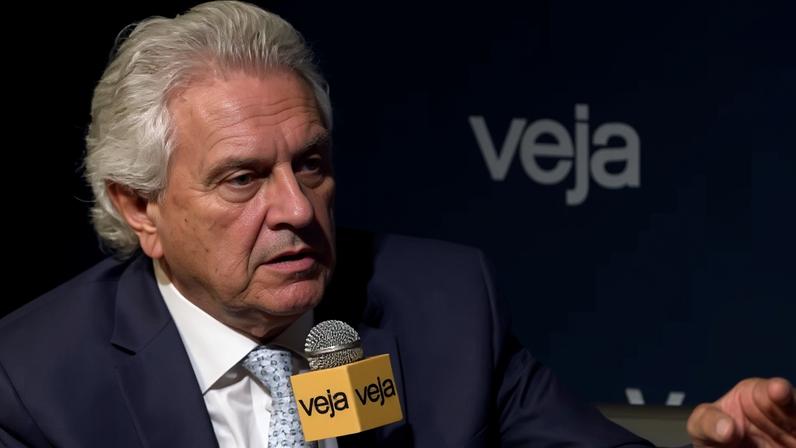 O ex-governador de Goiás Ronaldo Caiado (PSD), pré-candidato ao Planalto em 2026, durante entrevista ao VEJA Fórum Rumos do Brasil - 15/06/2026 (Reprodução/VEJA)