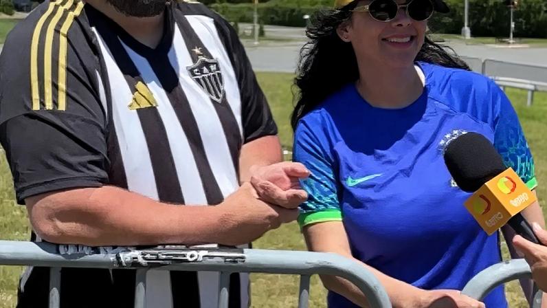 Casal mineiro que mora em Newark espera para ver treino da Seleção Brasileira