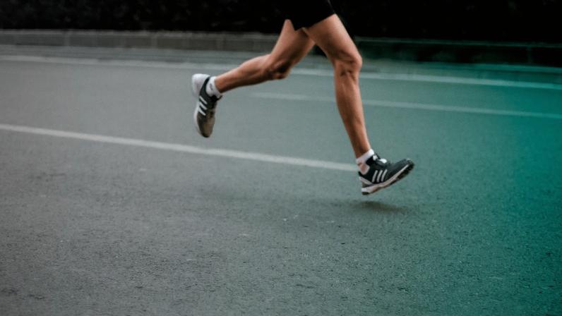 A person running.