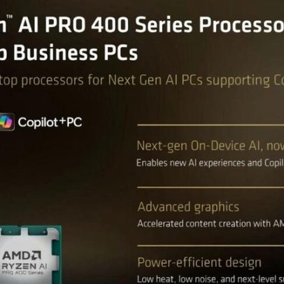 AMD confirma Ryzen AI PRO 400 para desktops e 3D V-Cache na Ryzen PRO 9000