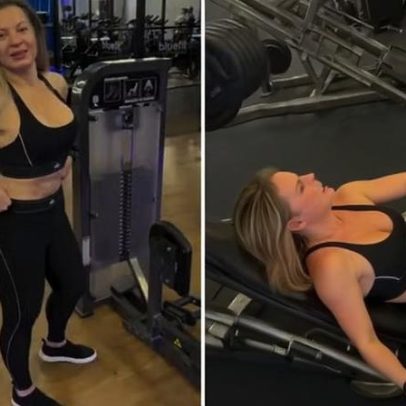 Ex-deputada Joice Hasselmann levanta 400 kg no leg press