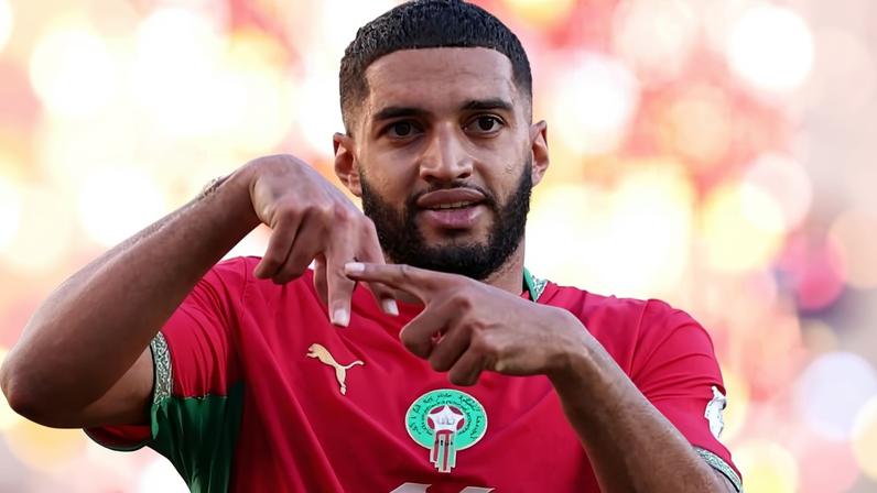 Saibari comemora gol de Marrocos sobre o Brasil em partida da Copa do Mundo