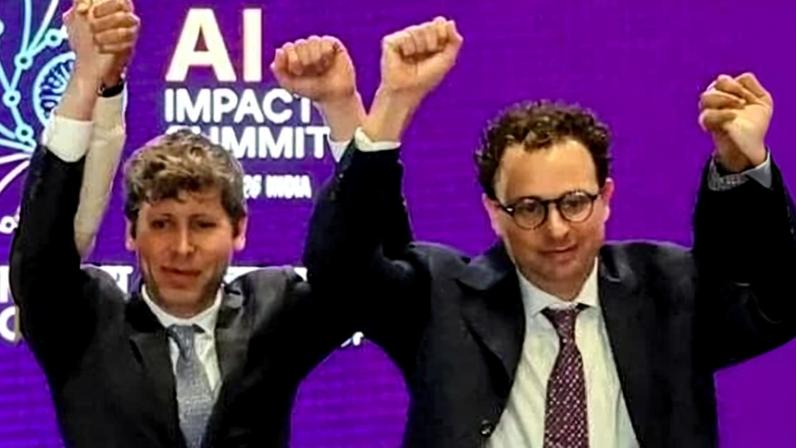 Sam Altman, CEO da OpenAI, e Dario Amodei, CEO da Anthropic