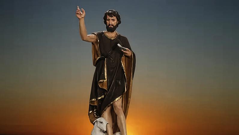 Imagem de São João Batista em uma igreja católica