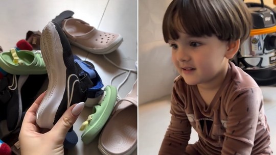 Mãe aperta botão errado e deforma sapatos do filho: “Comecei a chorar de desespero”