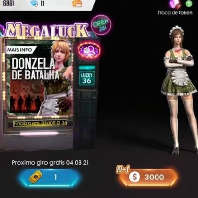 Primeiro Ouro Royale do Free Fire: confira todas as skins