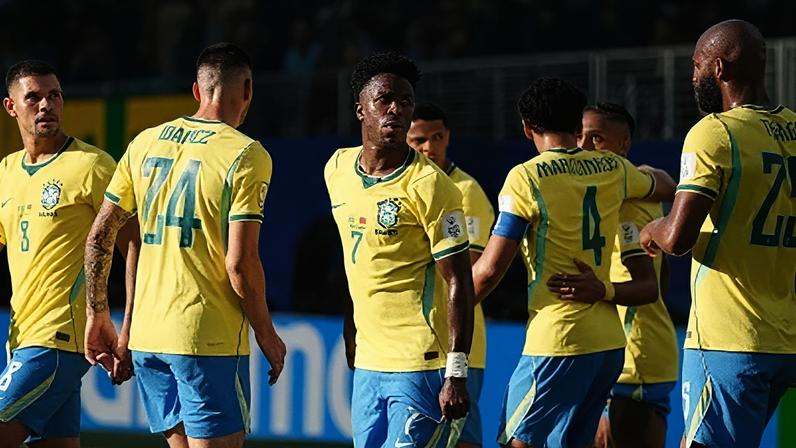 Seleção Brasileira durante a partida do Grupo C da Copa do Mundo FIFA 2026, Brasil x Marrocos, no MetLife Stadium, Nova Jersey, EUA, em 14 de junho de 2026