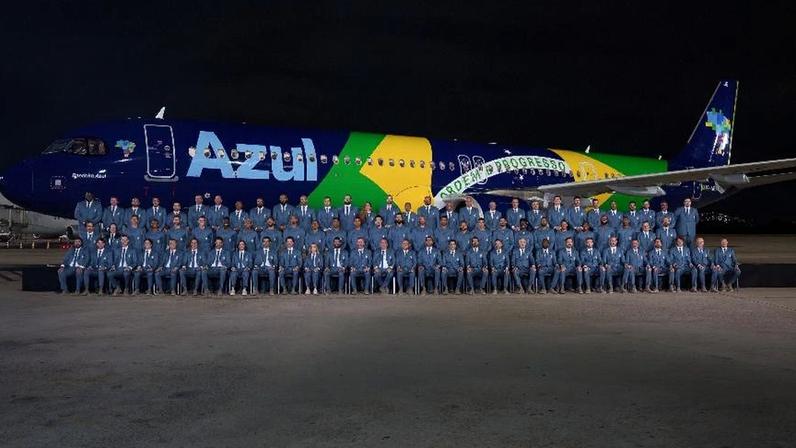 Seleção brasileira de futebol masculino embarca para a Copa do Mundo