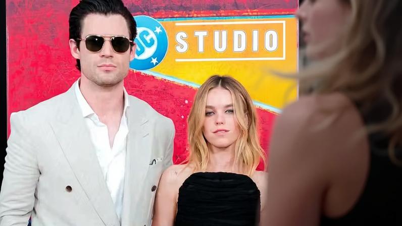 David Corenswet e Milly Alcock na première de 'Supergirl' — Foto: Getty e reprodução/X