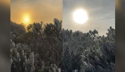 Frio intenso congela nevoeiro em SC em raro evento climático