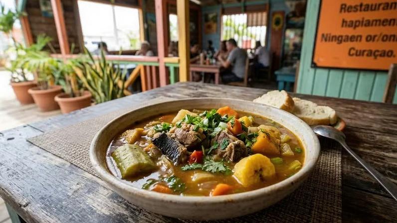 Tradicional Sopa de iguana de Curaçao — Foto: Imagem gerada por IA/Gemini