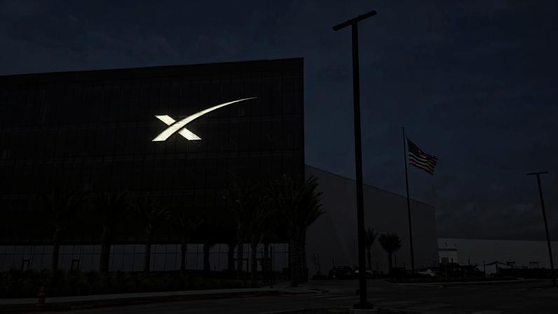 Prédio da SpaceX no Texas, EUA. (Foto: Alejandra Arredondo/EFE/Arquivo)