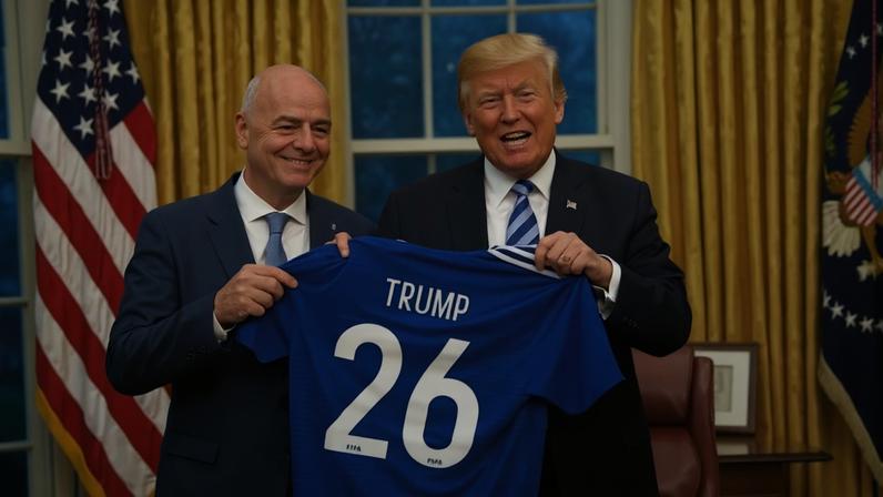 O presidente da Fifa, Gianni Infatino, e o presidente dos Estados Unidos, Donald Trump, têm sido criticados por organizações internacionais