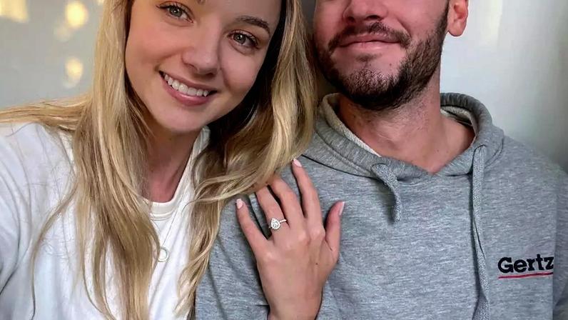 Stacey Warnecke com seu marido, Nathan Warnecke.