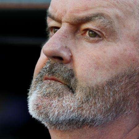 Steve Clarke, técnico da Escócia, no duelo contra o Marrocos