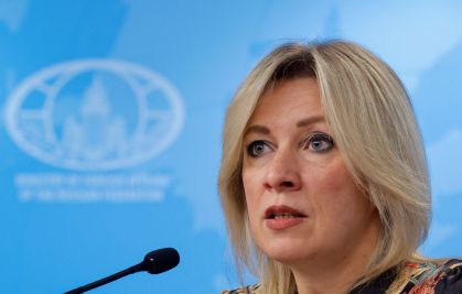 Porta-voz do Ministério das Relações Exteriores da Rússia Maria Zakharova em Moscou