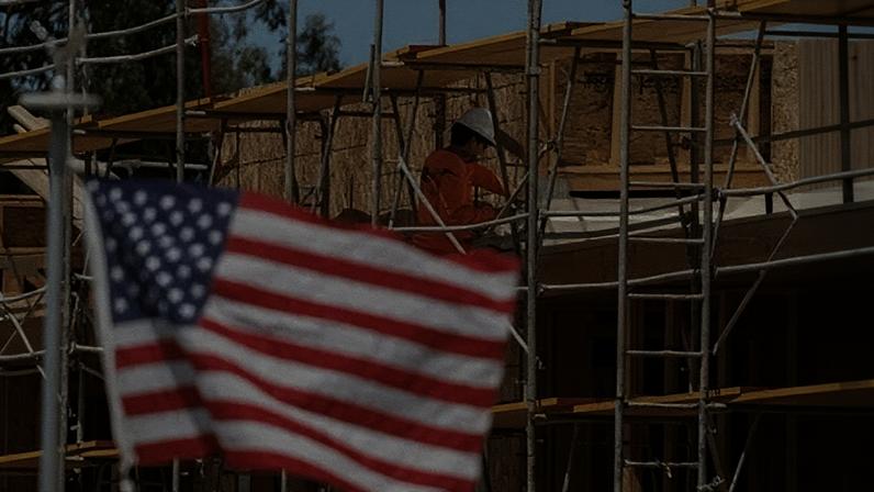Construção de moradia na Califórnia, EUA