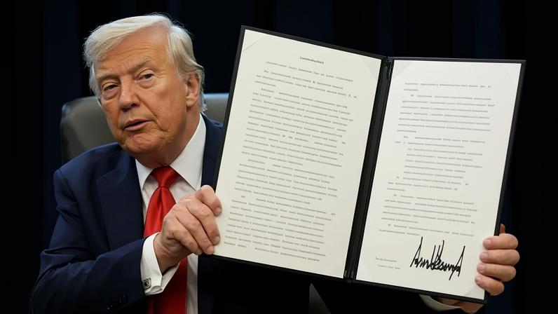 Donald Trump assina decreto em Washington