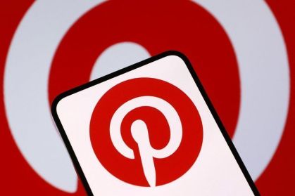 Ilustração mostra o logotipo do Pinterest