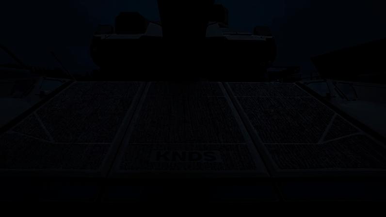 Logotipo da KNDS é visto em um protótipo do tanque na feira internacional Eurosatory, em Villepinte