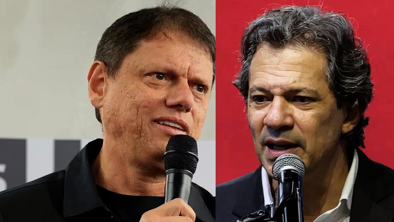 Nova pesquisa aponta disputa entre Tarcísio e Haddad em SP