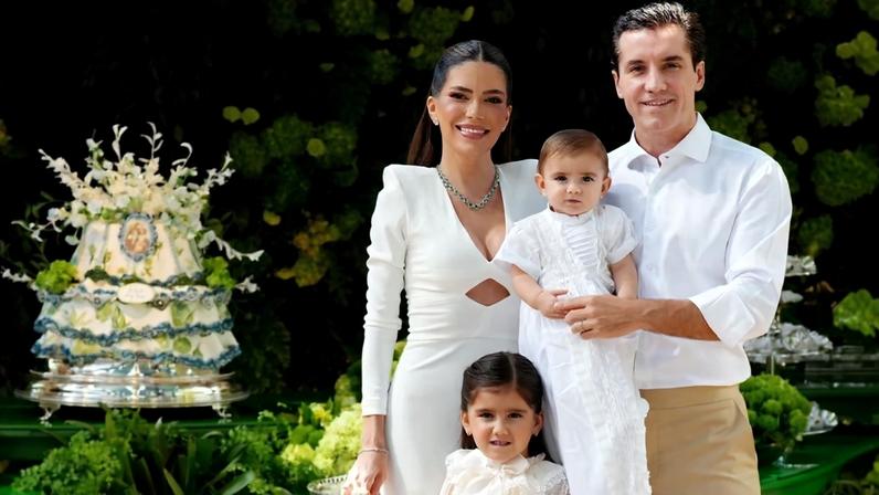 Tatá Canhedo e Diego Pessoa celebram batizado do filho José Antônio
