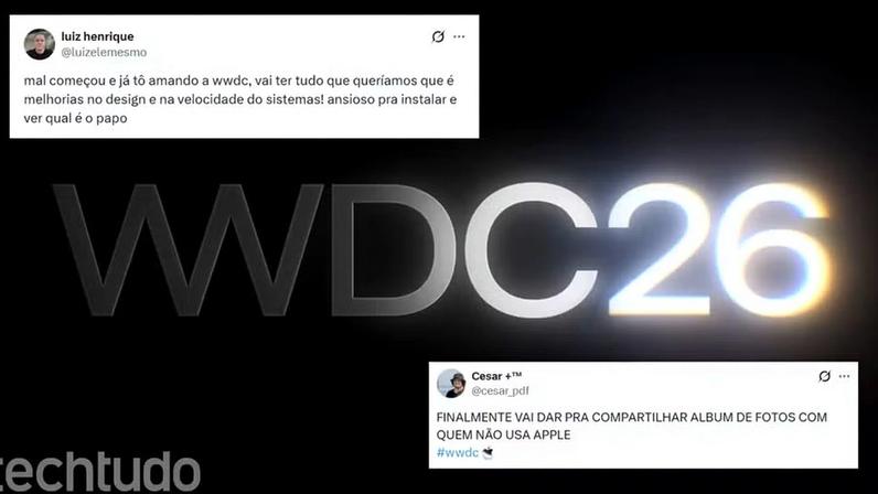 WWDC gera reações nas redes; Apple lança iOS27 e mais mudanças no sistema — Foto: Arte: TechTudo