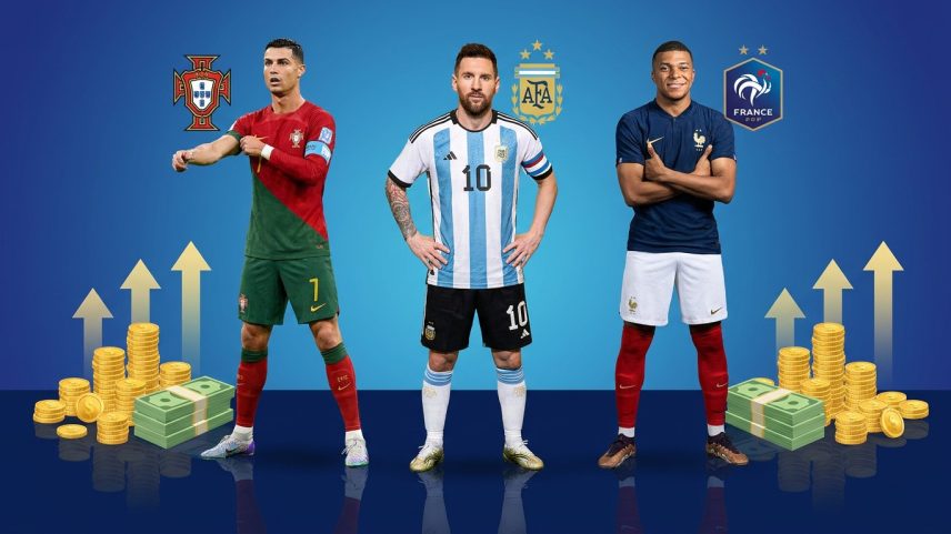 Carrossel jogadores de futebol mais bem pagos da Copa de 2026 — Foto: Arte