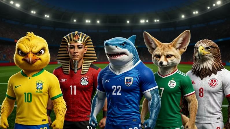 Conheça os apelidos das seleções da Copa do Mundo — Foto: Imagem criada com Inteligência Artificial