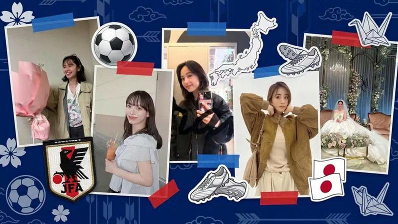Veja quem são as WAGs do time do Japão — Foto: Imagem criada com Inteligência Artificial com fotos do Instagram
