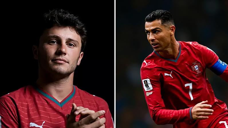 João Neves e CR7 jogam na seleção de Portugal