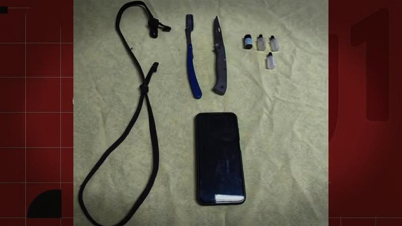 Material apreendido com homem preso por planejar morte do filho no Espírito Santo. — Foto: Reprodução/PCES