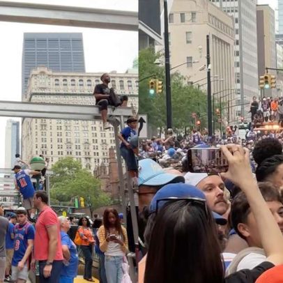 Multidão acompanha desfile dos Knicks, campeões da NBA após 53 anos