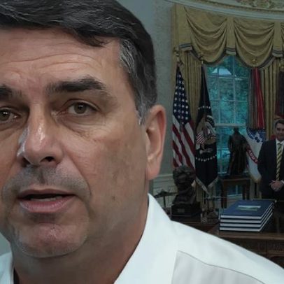 Flávio Bolsonaro afirma ter pedido a Trump para não taxar empresas brasileiras