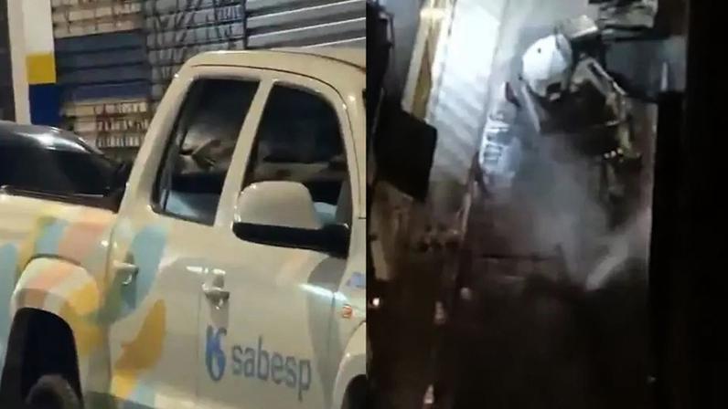 Vazamento de gás interrompe rua no Centro de SP durante obra da Sabesp