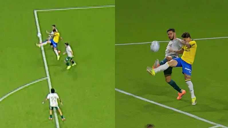 Defensor chega atrasado e provoca contato, áudio do VAR Chapecoense x Palmeiras