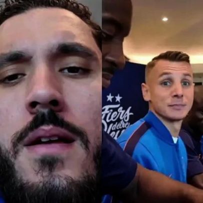 Cherki mostra mesa de almoço da seleção francesa e diz não saber filmar direito
