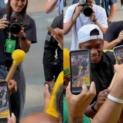Endrick assume bateria com torcida brasileira nos EUA