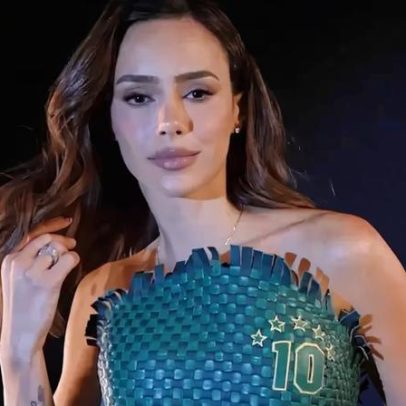 Esposa de Neymar exibe look ao acompanhar Brasil x Haiti