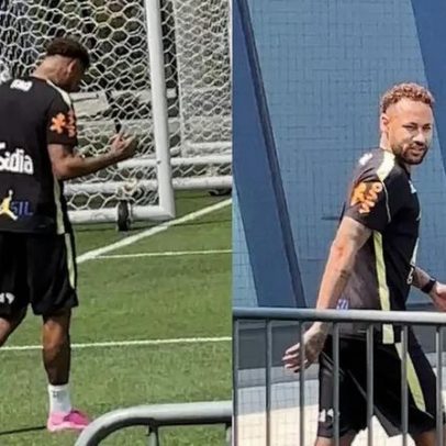 Neymar retorna aos treinos e provoca a imprensa com humor