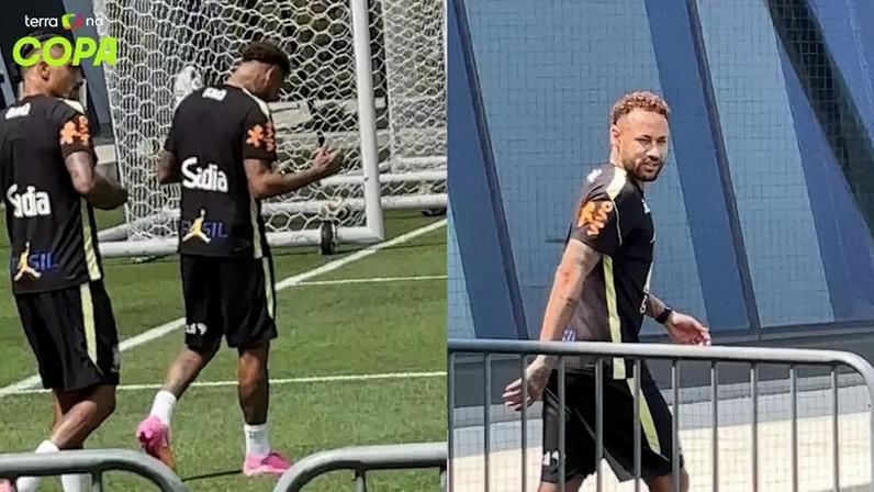 Neymar retorna aos treinos e provoca a imprensa com humor