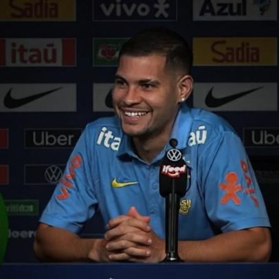 Bruno Guimarães brinca sobre participação em coletiva: 'não gosto nem desgosto'