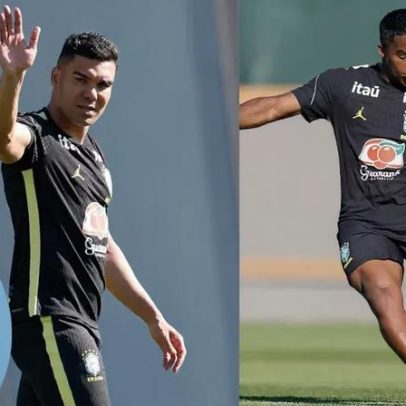 Endrick e Casemiro conversam após polêmico carrinho no treino