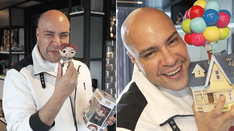 Tiago Abravanel mostra a coleção de Funkos Pop que tem em casa