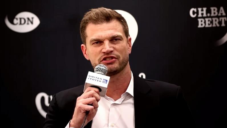 Tiago Splitter, novo técnico do Chicago Bulls, durante coletiva de apresentação