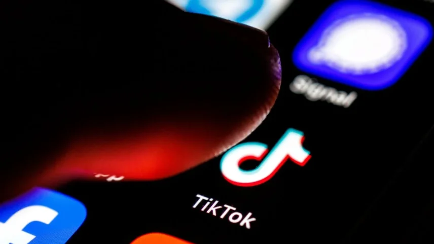 foto com cor. tela do tiktok - metrópoles