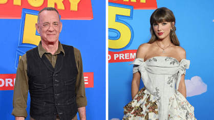 Tom Hanks e Taylor Swift na première de "Toy Story 5" em Los Angeles, EUA