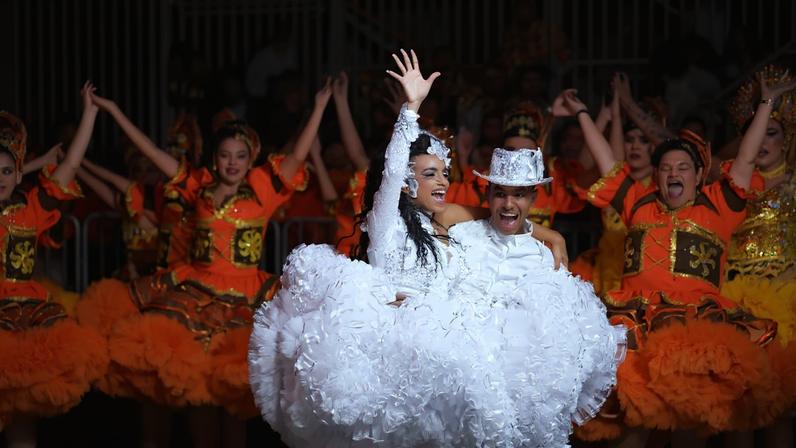 Campina Grande (PB), 15/06/2025 – A quadrilha junina Rojão do Forró durante festa de São João, no Parque do Povo, em Campina Grande. Tomaz Silva/Agência Brasil